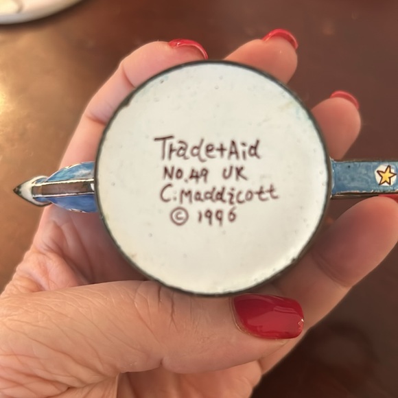 Vintage 1996 Charlotte D Vida flight of the geese enamel teapot - Picture 6 of 6